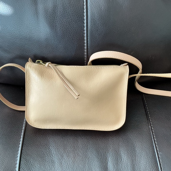 Madewell ‘The Simple’ Nude Tan Leather Crossbody Bag - Picture 9 of 12